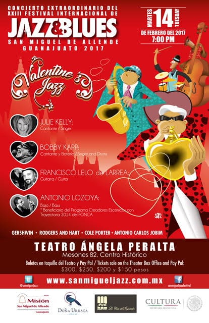 Concierto de San Valentín, Martes, 14 de febrero, San Miguel de Allende, Guanajuato